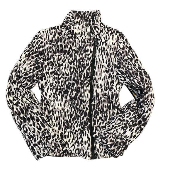 New Small Marc New York Andrew Marc Performance Ouilted Leopard Puffer Jacket - Picture 1 of 13
